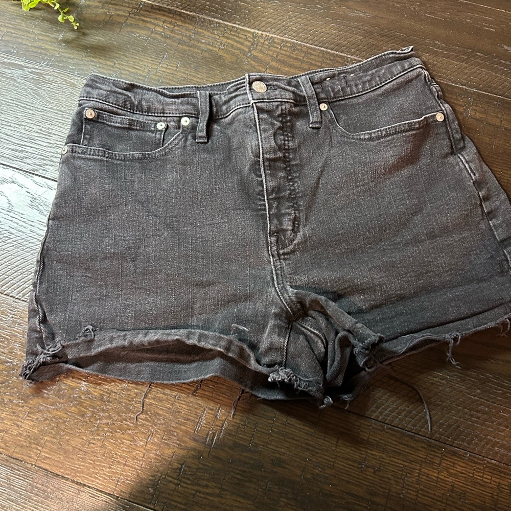 Women's Madewell Black High Rise Denim Shorts